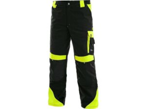 CXS SIRIUS BRIGHTON pánské Kalhoty pracovní do pasu zimní černá/žlutá 60-62