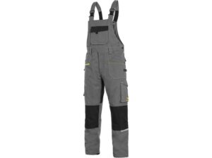 CXS STRETCH pánské Kalhoty pracovní s laclem šedá/černá 46