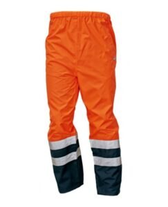 Cerva EPPING NEW Kalhoty pracovní do pasu reflexní nepromokavé oranžová/modrá S
