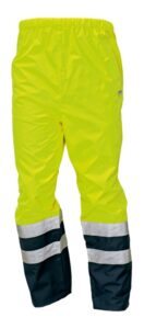 Cerva EPPING NEW Kalhoty pracovní do pasu reflexní nepromokavé žlutá/modrá XXL