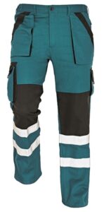 Cerva MAX REFLEX Kalhoty pracovní do pasu zelená/černá 46