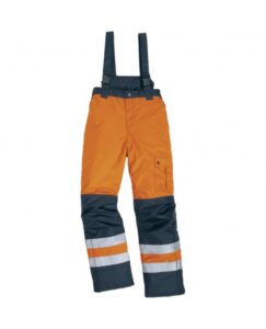 DeltaPlus FARGO HV Kalhoty reflexní oranžová/námořnická modrá 3XL