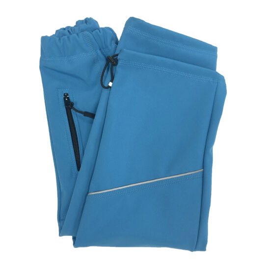 SANTI Kalhoty dětské softshellové modrá 158