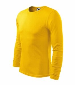 MALFINI FIT-T LONG SLEEVE pánské dlouhý rukáv Tričko žlutá XXL