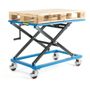 Manuální zvedací stůl, mobilní, 350 kg, 1200x800x450 mm