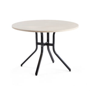 Stůl Various, Ø1100 mm, výška 740 mm, černá, bříza
