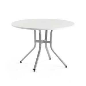 Stůl Various, Ø1100 mm, výška 740 mm, stříbrná, bílá