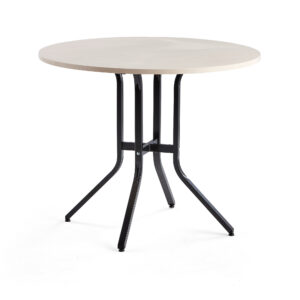 Stůl Various, Ø1100 mm, výška 900 mm, černá, bříza