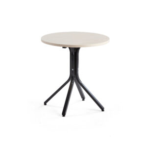 Stůl Various, Ø700 mm, výška 740 mm, černá, bříza