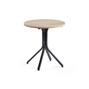 Stůl Various, Ø700 mm, výška 740 mm, černá, dub