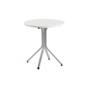 Stůl Various, Ø700 mm, výška 740 mm, stříbrná, bílá