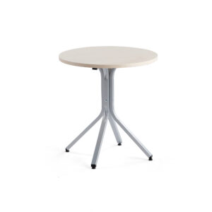 Stůl Various, Ø700 mm, výška 740 mm, stříbrná, bříza
