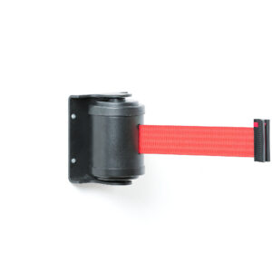Zahrazovací pás, 180°, 4500 mm, černá, červený pás