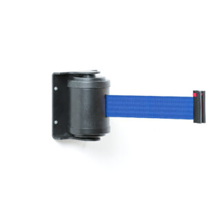 Zahrazovací pás, 180°, 4500 mm, černá, modrý pás
