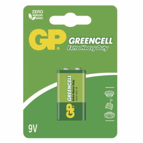 Zinkochloridová baterie GP Greencell 9V