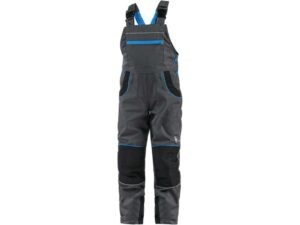 CXS CASPER dětské Kalhoty s laclem šedá/modrá 90