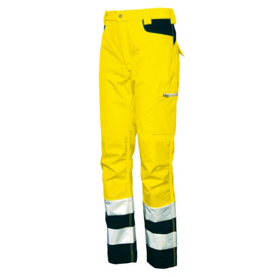 ISSA GORDON softshellové Kalhoty do pasu reflexní žlutá/modrá XXL