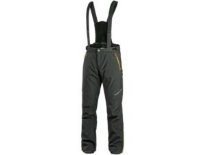 CXS TRENTON pánské Kalhoty do pasu zimní se šlemi černá/žlutá 60