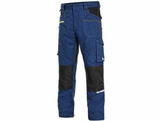 CXS STRETCH pánské Kalhoty pracovní do pasu středně modrá/černá 68