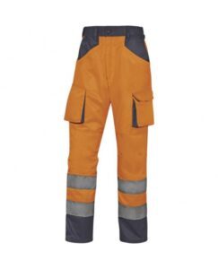 DeltaPlus M2PHV Kalhoty pracovní reflexní oranžová/šedá M
