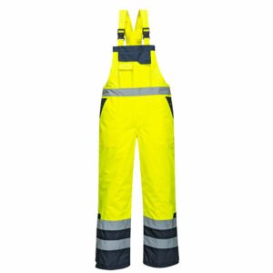 Portwest UC Portwest S489 Kalhoty s laclem reflexní nepromokavé zimní žlutá/námořnická modrá XXL